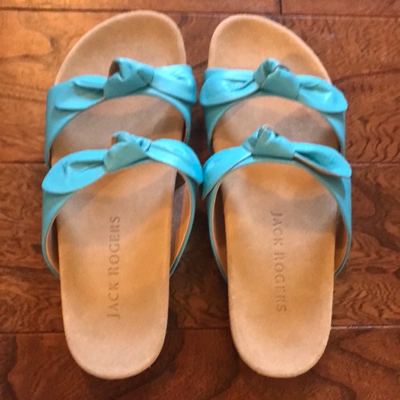 🩴 JACK RODGERS WOMEN’S “PHOEBE” KNOTTED COMFORT SLIDE SIZE 9 NEW WITHOUT BOX - Picture 1 of 8